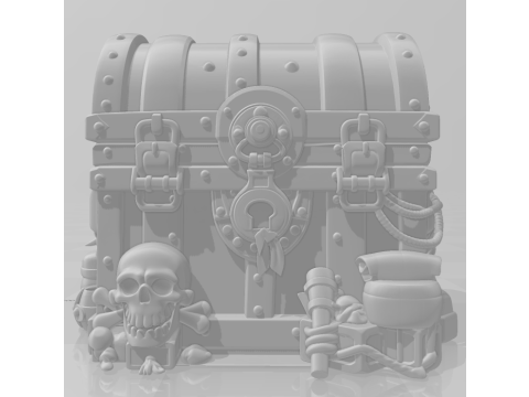 Bonecos 3d style manga anime bau pirata style caricato 3D Print Model