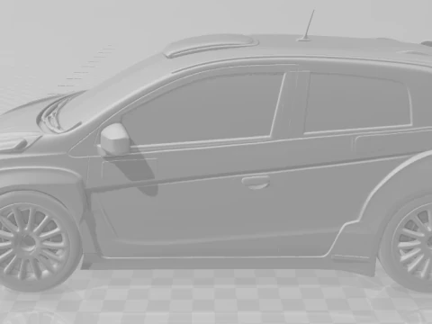 Bonecos 3d style manga anime car race style caricato 3D Print Model