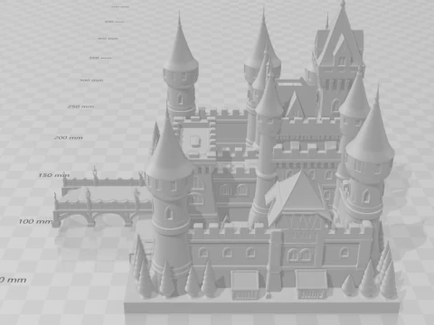 Bonecos 3d style manga anime castle castelo style caricato 3D Print Model