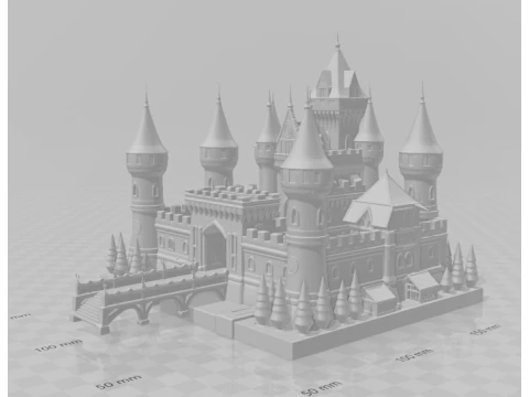 Bonecos 3d style manga anime castle castelo style caricato 3D Print Model