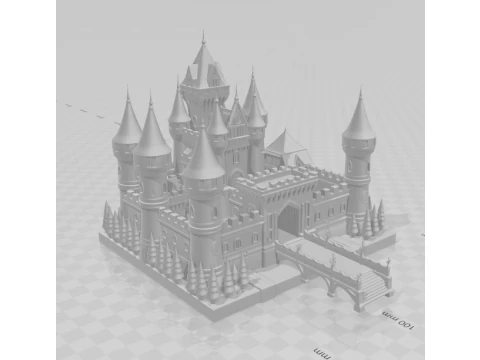 Bonecos 3d style manga anime castle castelo style caricato 3D Print Model