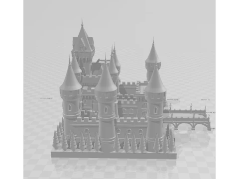 Bonecos 3d style manga anime castle castelo style caricato 3D Print Model