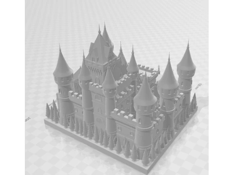 Bonecos 3d style manga anime castle castelo style caricato 3D Print Model