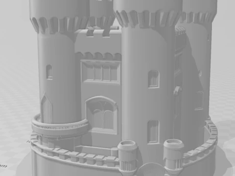 Bonecos 3d style manga anime castle castelo style caricato 3D Print Model