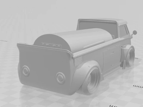 Bonecos 3d style manga anime car pickup kombi style caricato 3D Print Model