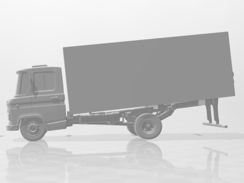 Bonecos gaya 3d manga anime mobil truk furgo 608 gaya karicato Model Cetak 3D