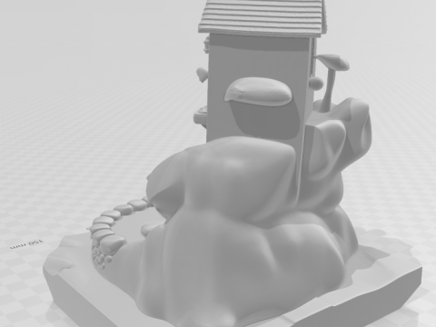 Bonecos 3D-Stil Manga Anime Casa House Stil Caricato 3D Druckmodell