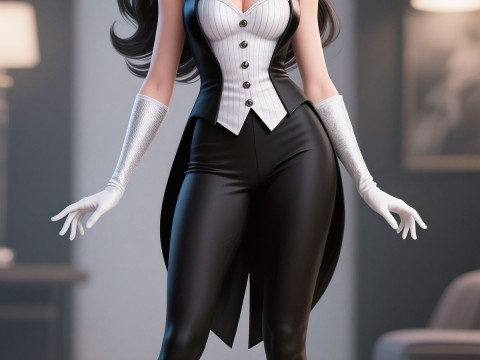 Bonecos 3d style manga anime women lolli zatanna style caricato Modello di stampa 3D