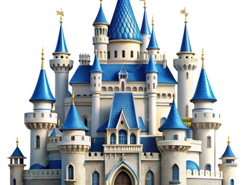 Bonecos 3d стиль манга аніме замок кастело стиль карикато 3D Принт Модель