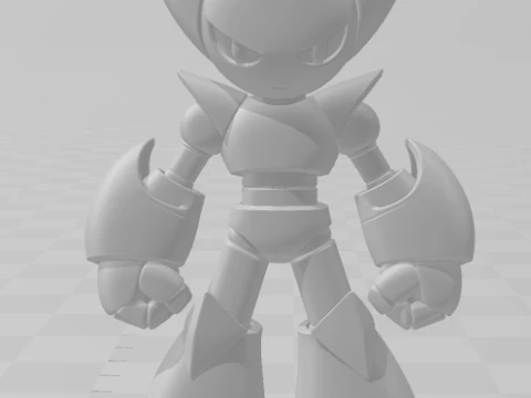 Bonecos 3d style manga anime robo android style caricato 3D Print Model