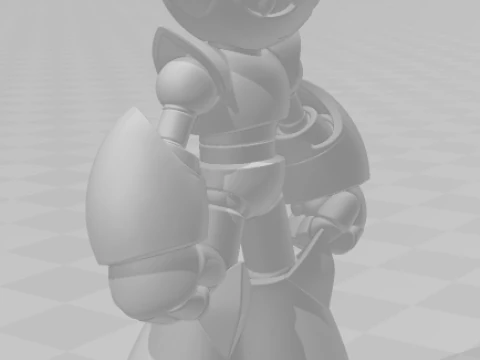 Bonecos 3d style manga anime robo android style caricato 3D Print Model
