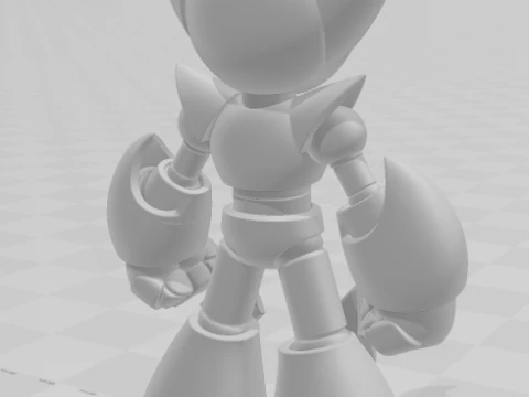 Bonecos 3d style manga anime robo android style caricato 3D Print Model