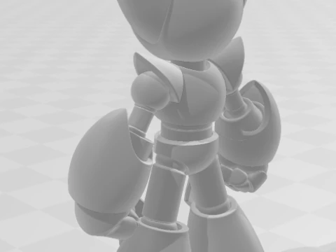 Bonecos 3d style manga anime robo android style caricato 3D Print Model