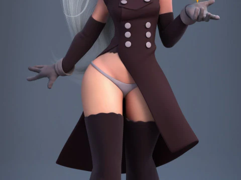 Bonecos 3d style manga anime elfo women style caricato 3D Print Model