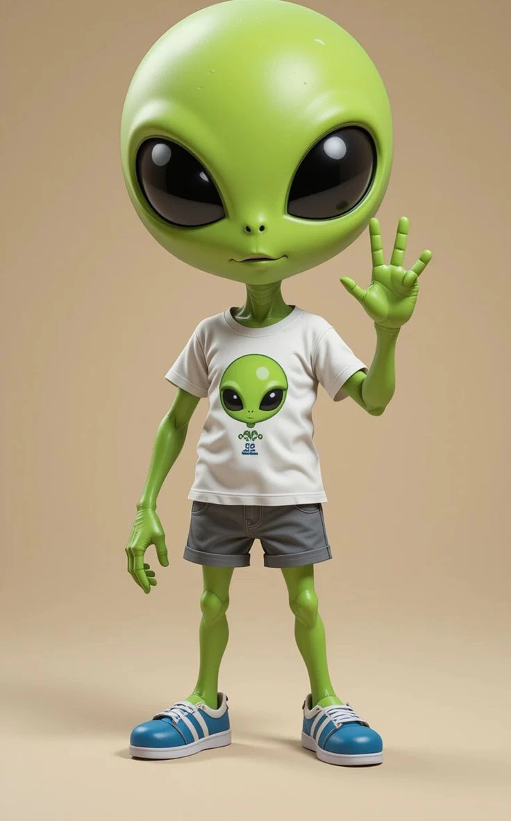 Bonecos 3d style manga anime alien style caricato 3D Print Model .c4d .max .obj .3ds .fbx .stl .blend