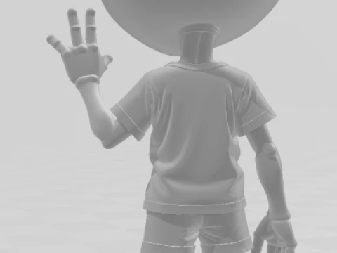 Bonecos 3d style manga anime alien style caricato 3D Print Model