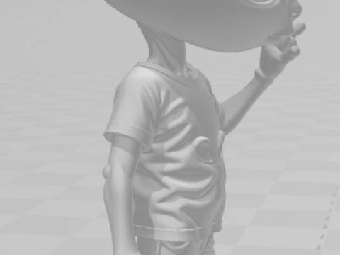 Bonecos 3d style manga anime alien style caricato 3D Print Model