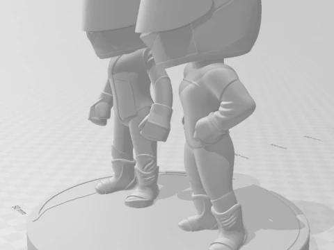 Bonecos 3d style manga anime bike rider pilotos style caricato 3D Print Model