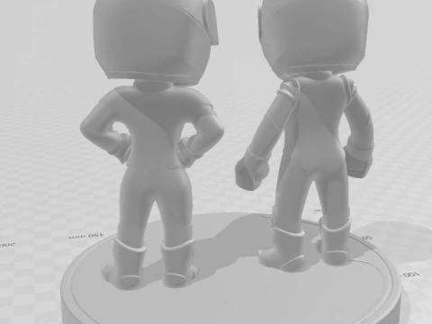 Bonecos 3d style manga anime bike rider pilotos style caricato 3D Print Model