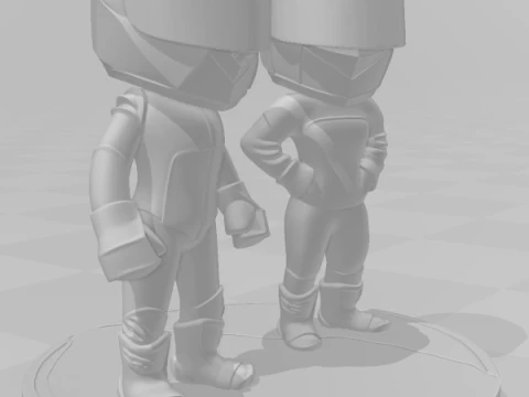 Bonecos 3d style manga anime bike rider pilotos style caricato 3D Print Model