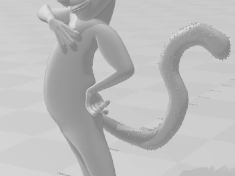 Bonecos 3d style manga anime king julien madagascar style caricato 3D Print Model