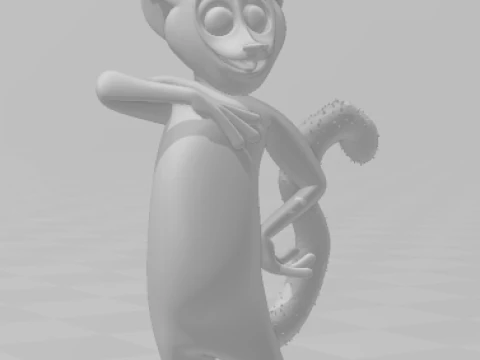 Bonecos 3d style manga anime king julien madagascar style caricato 3D Print Model