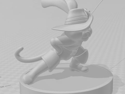 बोनकोस 3डी स्टाइल मंगा एनीमे पुस इन बूट्स गैटो डे बोटास स्टाइल कैरिकैटो 3D प्रिंट मॉडल