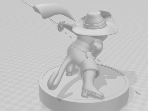 बोनकोस 3डी स्टाइल मंगा एनीमे पुस इन बूट्स गैटो डे बोटास स्टाइल कैरिकैटो 3D प्रिंट मॉडल