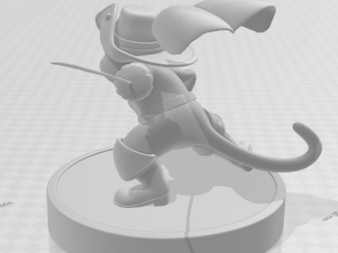 बोनकोस 3डी स्टाइल मंगा एनीमे पुस इन बूट्स गैटो डे बोटास स्टाइल कैरिकैटो 3D प्रिंट मॉडल