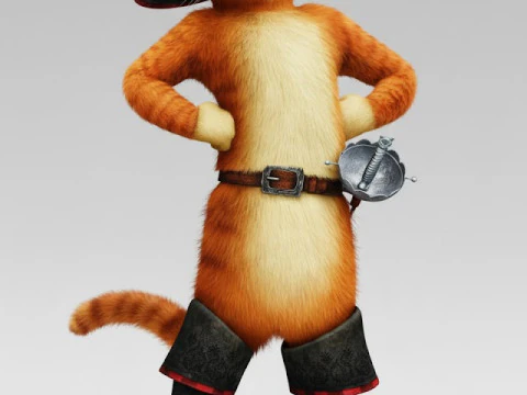 Bonecos 3d stil manga anime &ccedil;izmeli kedi gato de botas tarzı karikat&uuml;r 3D Baskı Modeli