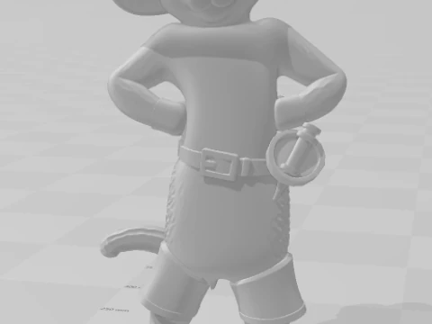 Bonecos 3d style manga anime puss in boots gato de botas style caricato 3D Print Model