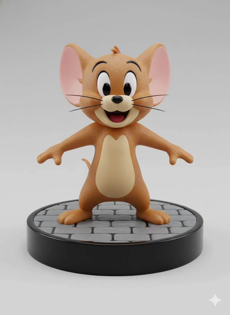 Bonecos 3d style manga anime tom e jerry style caricato 3D Print Model .c4d .max .obj .3ds .fbx .stl .blend