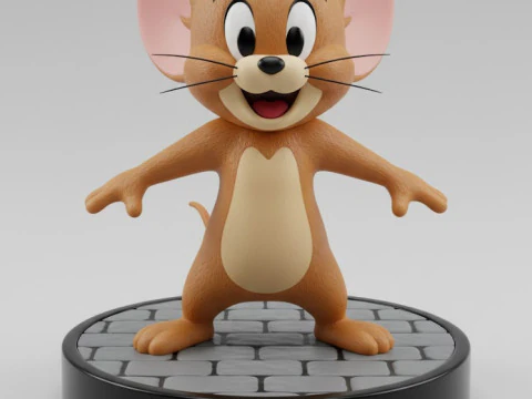 Bonecos 3d style manga anime tom e jerry style caricato 3D Print Model