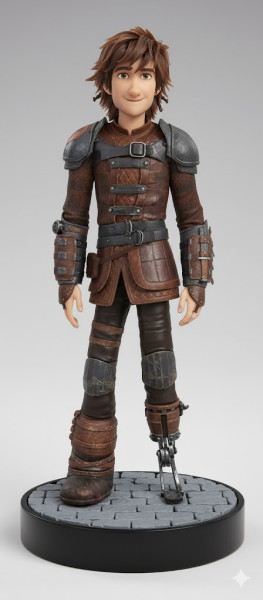 Bonecos 3D 风格漫画动漫驯龙高手 Hiccup Soluo 风格 caricato 3D 打印模型 .c4d .max .obj .3ds .fbx .stl .blend