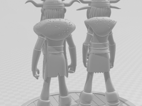 Bonecos 3d style manga anime How to Train Your Dragon Tuffnut Cabea Dura e Ruffnut style caricato 3D Print Model