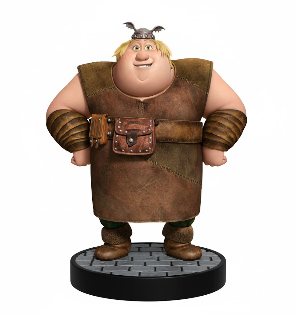Bonecos 3d style manga anime How to Train Your Dragon Fishlegs Perna de Peixe style caricato 3D Print Model .c4d .max .obj .3ds .fbx .stl .blend 
