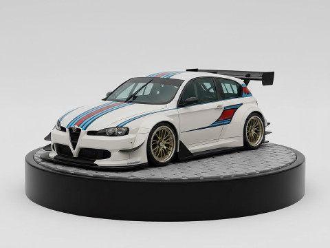 बोनकोस 3डी स्टाइल मंगा एनीमे कार रेस स्टाइल कैरिकैटो 3D प्रिंट मॉडल