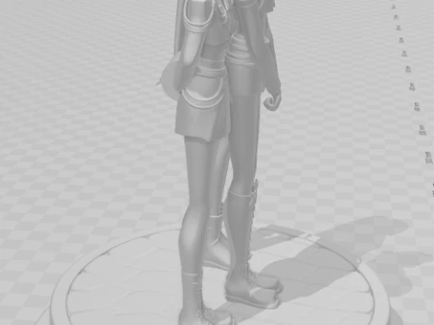 Bonecos 3d style manga anime warrior kpop style caricato 3D Print Model
