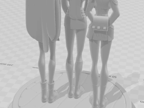 Bonecos 3d style manga anime warrior kpop style caricato 3D Print Model