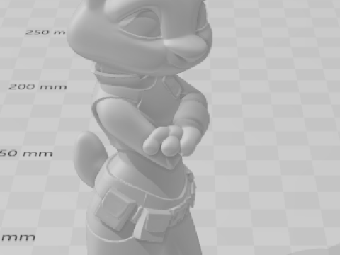 बोनकोस 3डी स्टाइल मंगा एनीमे जूडी ज़ूटोपिया स्टाइल कैरिकैटो 3D प्रिंट मॉडल