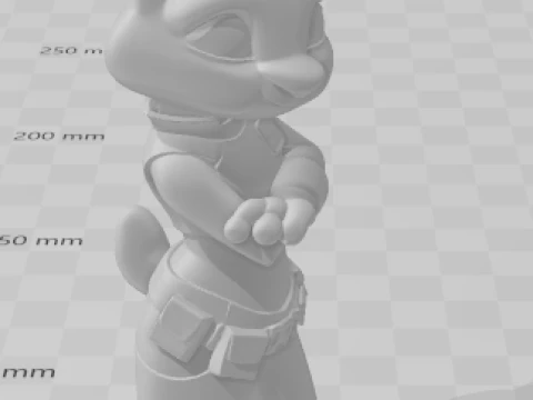 Bonecos 3d style manga anime judy zootopia style caricato 3D Print Model