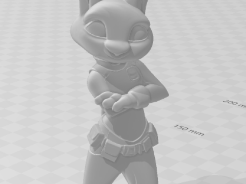 Bonecos 3D 风格漫画动漫朱迪疯狂动物城风格 caricato 3D 打印模型