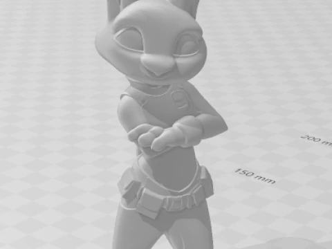 Bonecos 3d style manga anime judy zootopia style caricato 3D Print Model