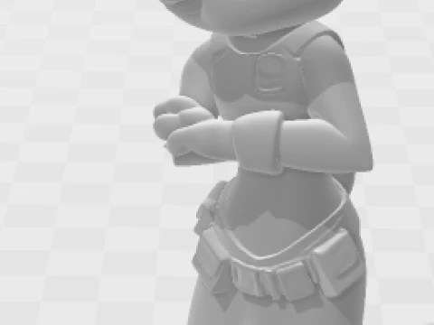 Bonecos 3d style manga anime judy zootopia style caricato 3D Print Model
