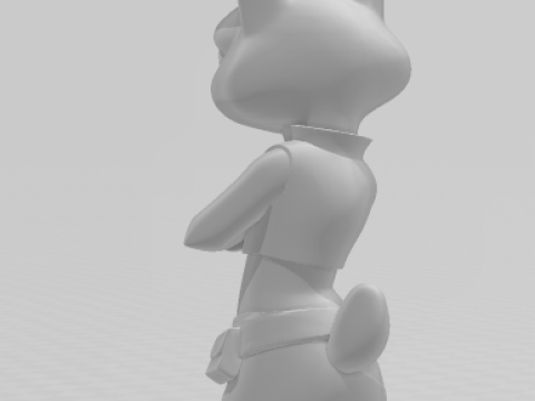 Bonecos 3D 风格漫画动漫朱迪疯狂动物城风格 caricato 3D 打印模型