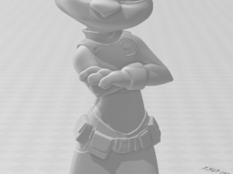 Bonecos 3D 风格漫画动漫朱迪疯狂动物城风格 caricato 3D 打印模型