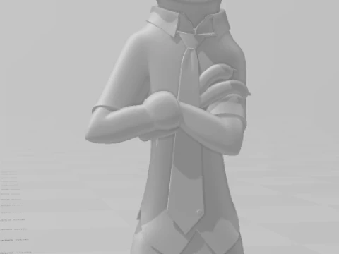 Bonecos 3d style manga anime nick zootopia style caricato 3D Print Model