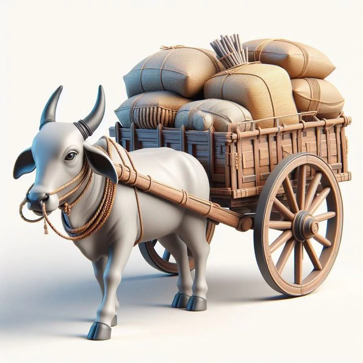 Bonecos 3d style manga anime car boi carro ox cart style caricato 3D Print Model .c4d .max .obj .3ds .fbx .stl .blend 