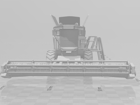 Bonecos 3D 风格漫画动漫车 colheitadeira 收割机风格 caricato 3D 打印模型