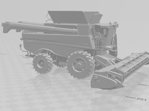 Bonecos 3D 风格漫画动漫车 colheitadeira 收割机风格 caricato 3D 打印模型